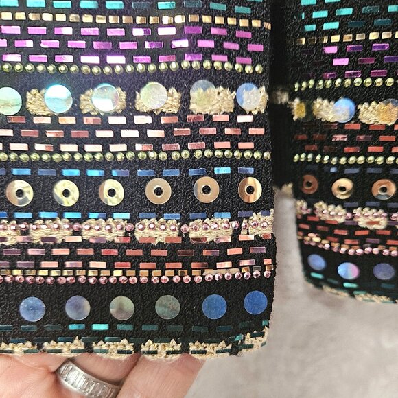 St. John Cruise 2002 season iridescent sequined jacket sz s/m see measurements - Picture 9 of 13